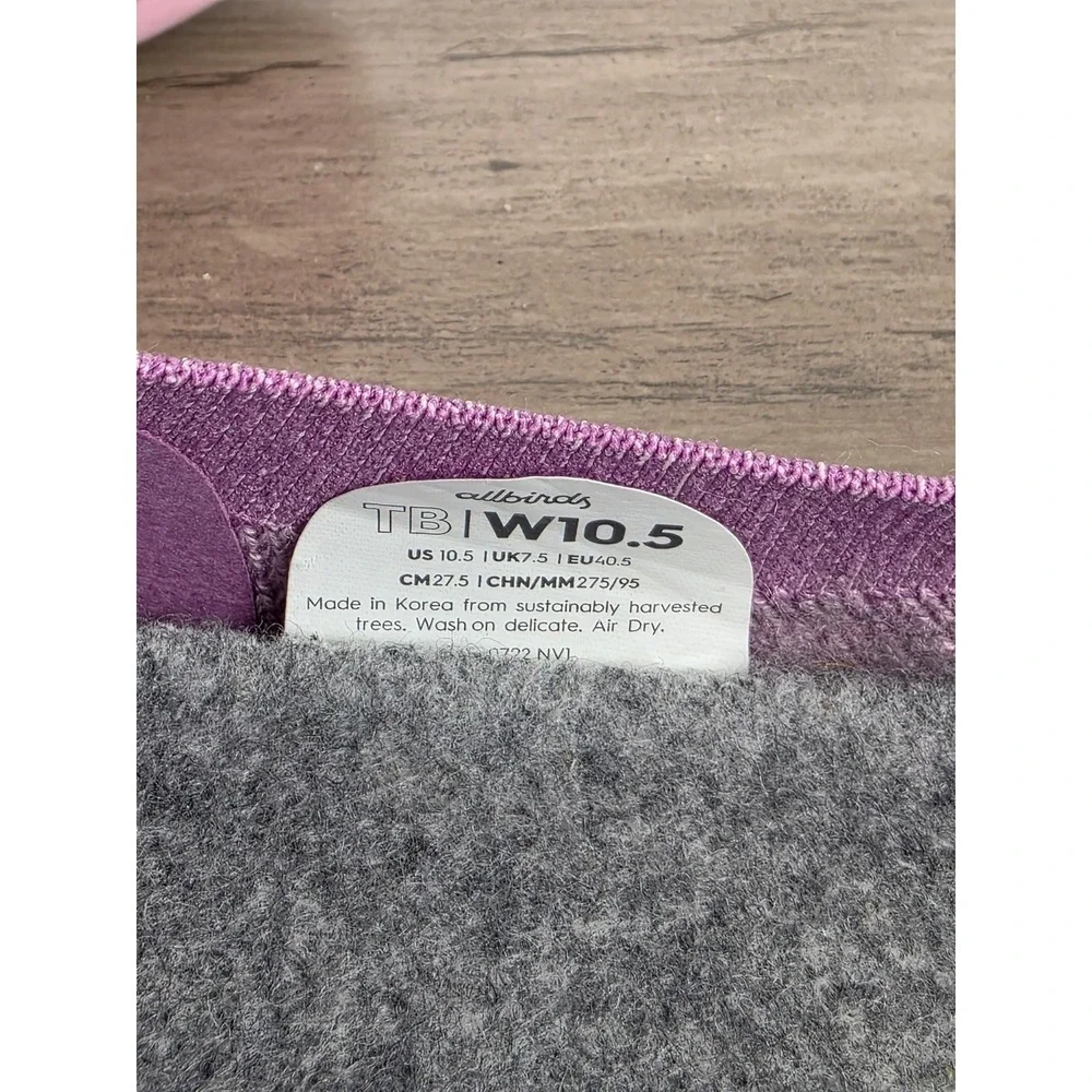 Allbirds Tree Breezers Women's Knit Ballet Flats Lavender Size 10.5‎